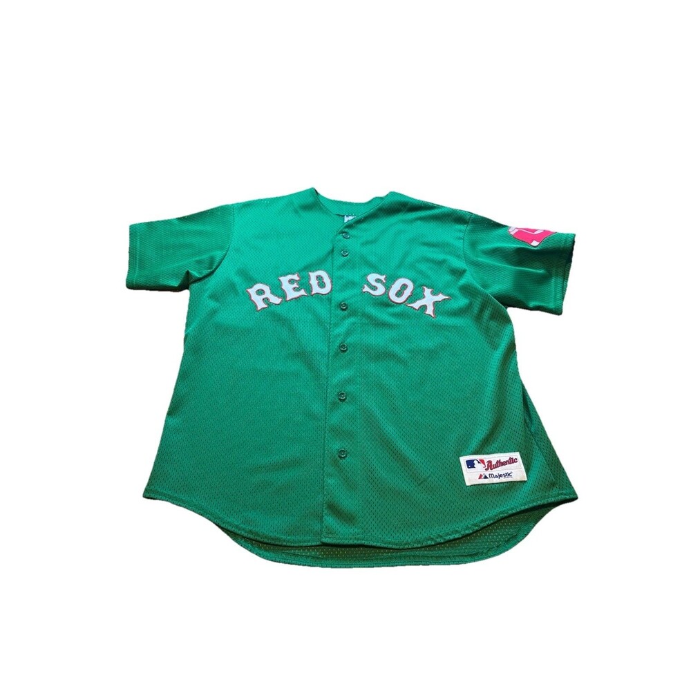 Vtg Majestic Boston Red Sox Green St Patrick’s Jersey Mens XL Made USA Schilling